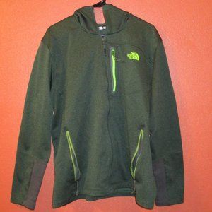 North Face Men X Large Green Pockets Full Zip Media Warm Outdoors Hooded Jacket